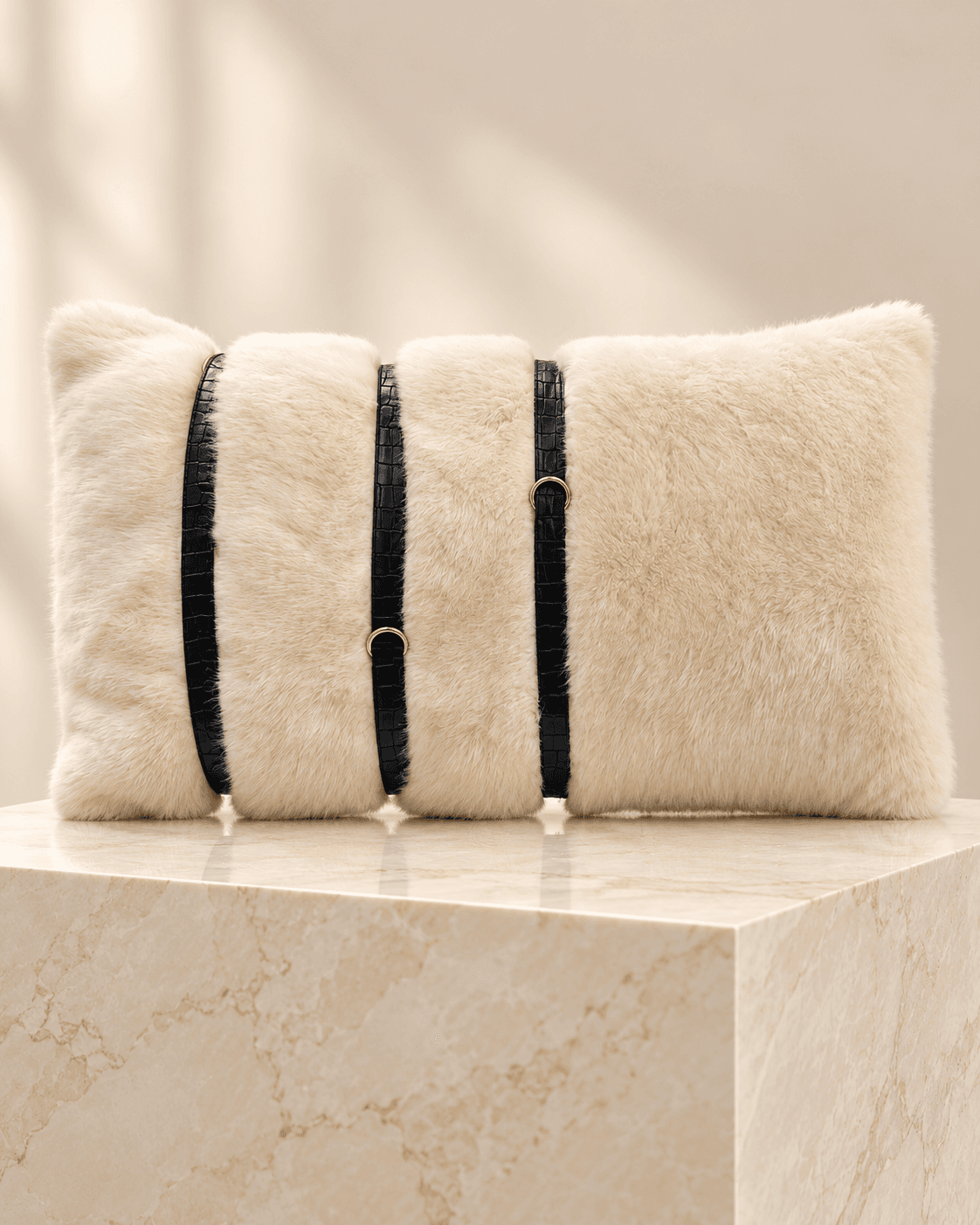 Ivory Belt Lumbar Cushion