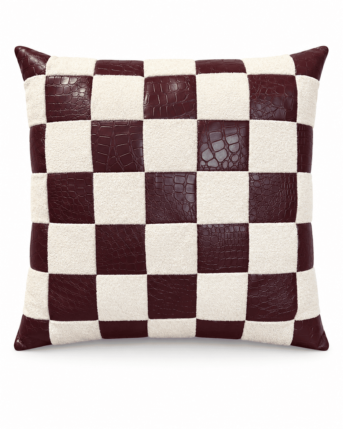 Bordeaux Check Cushion