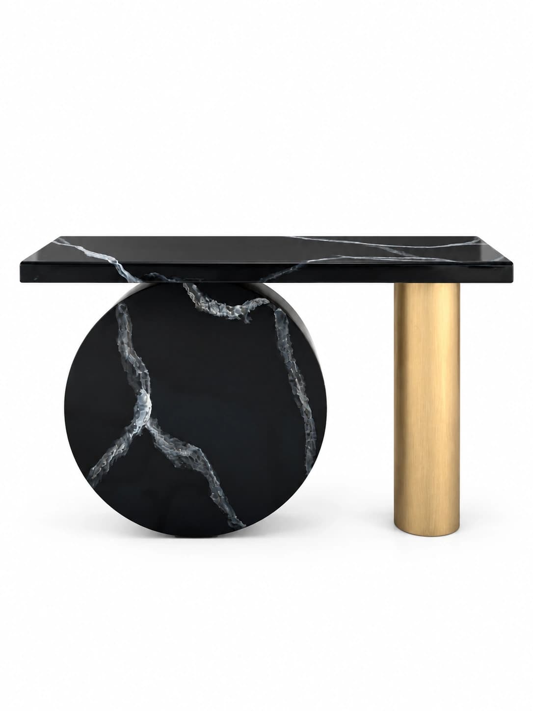 Eclipse Black and Gold Console Table